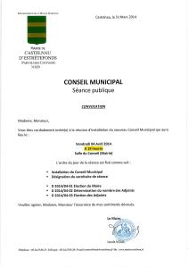 2014 04 04 Convocation Conseil Municipal